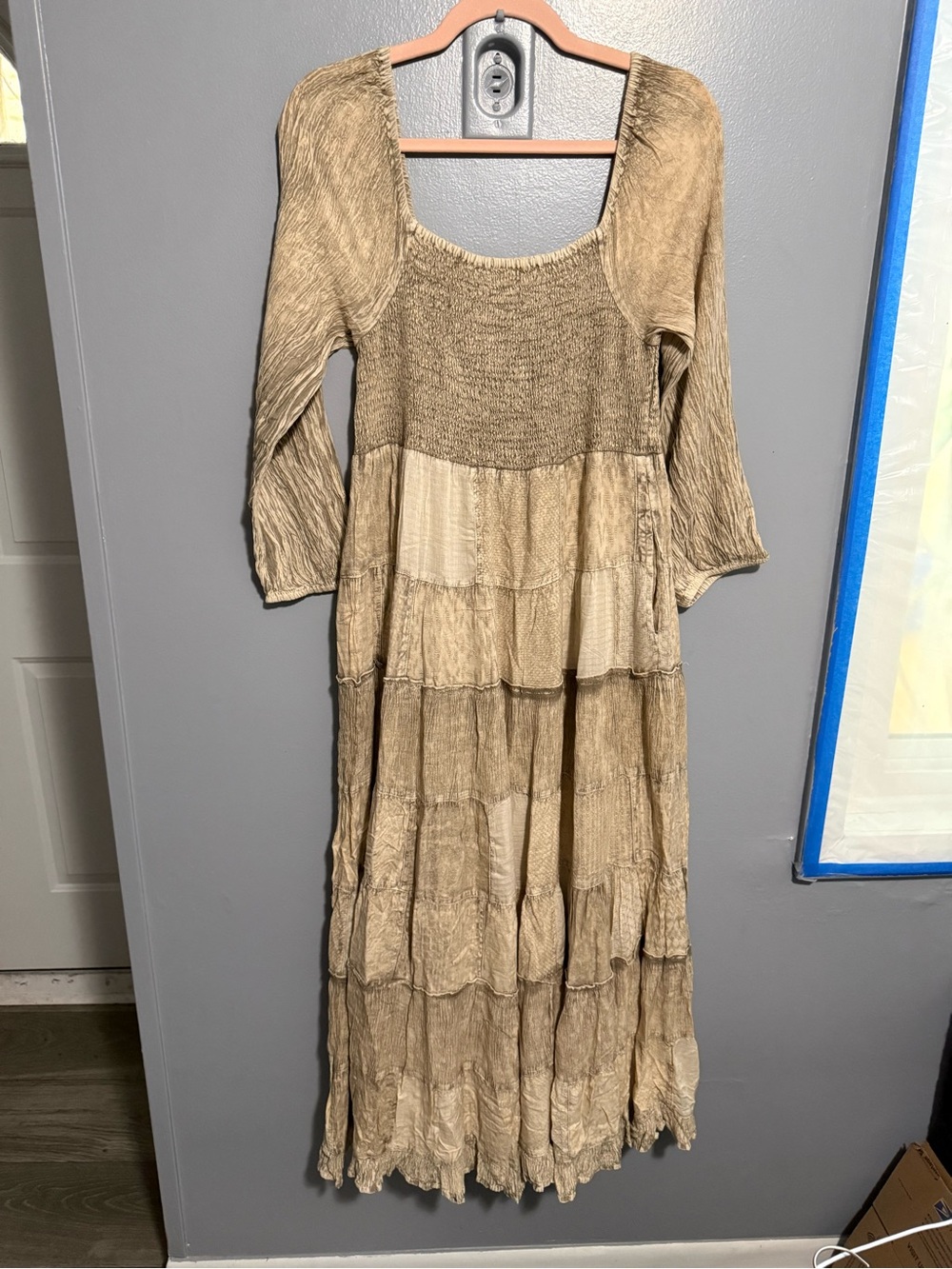 Young Threads Tiered Maxi Dress in Latte - Picture 2 of 4